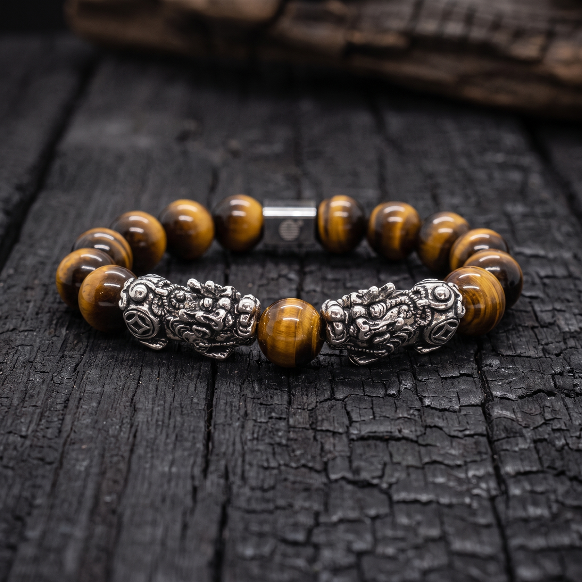 Brown Tiger Eye Twin Pixiu