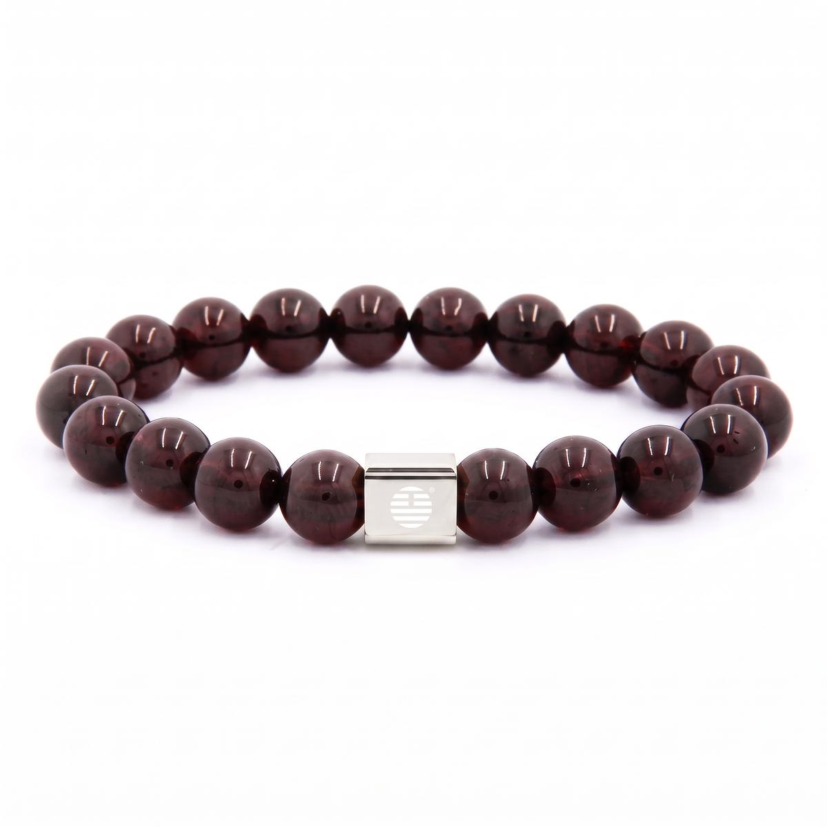 Solace — Premium Garnet (⌀8mm)