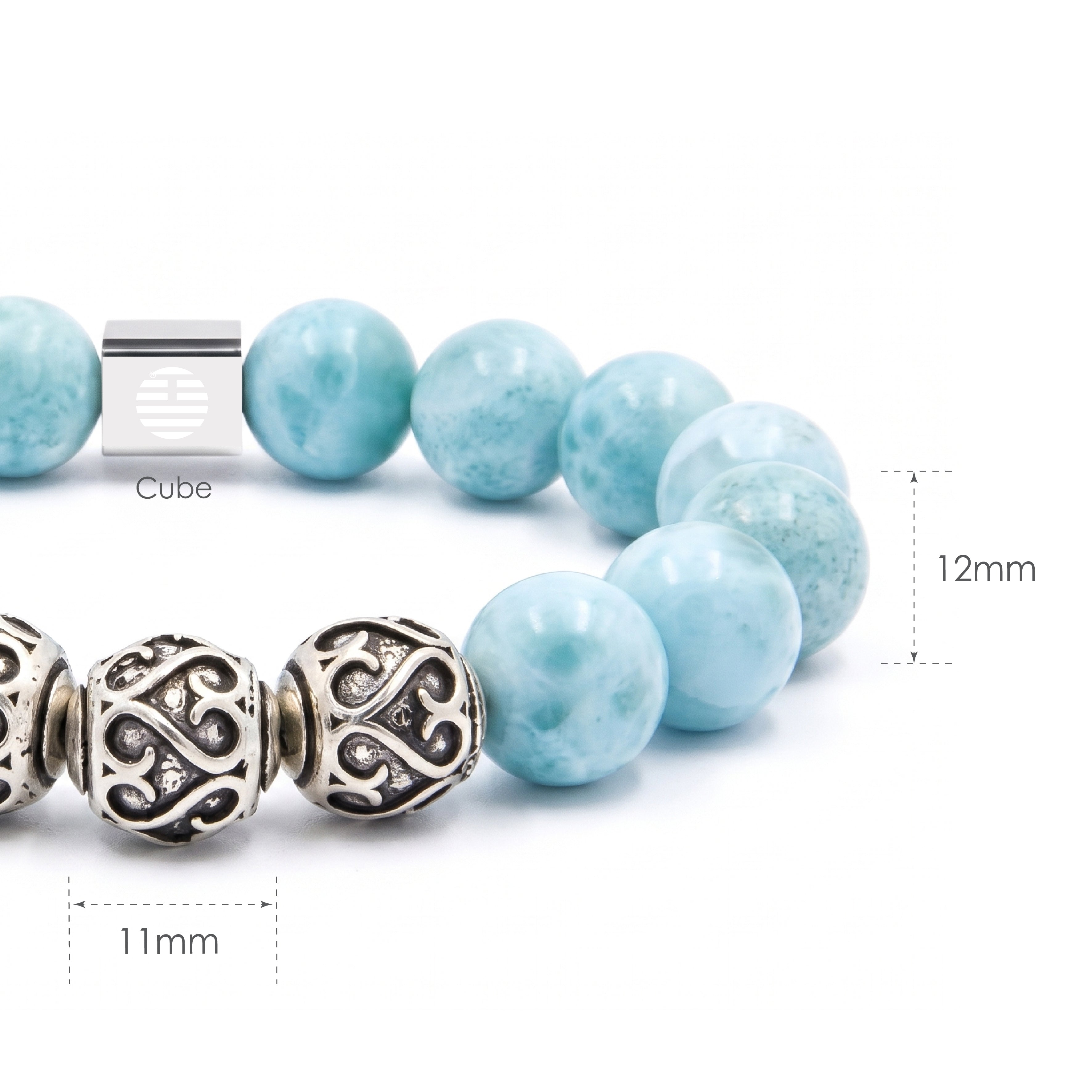 Bushido — Larimar (12mm)