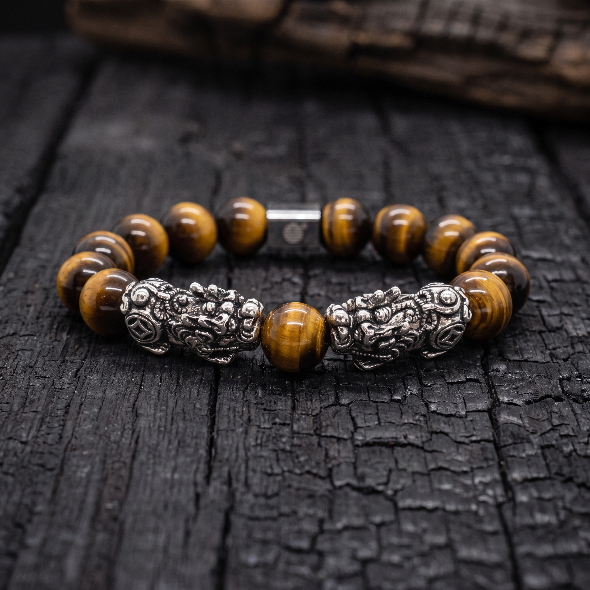 Brown Tiger Eye Twin Pixiu