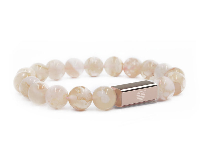 Cherry Blossom Agate-RoseGold