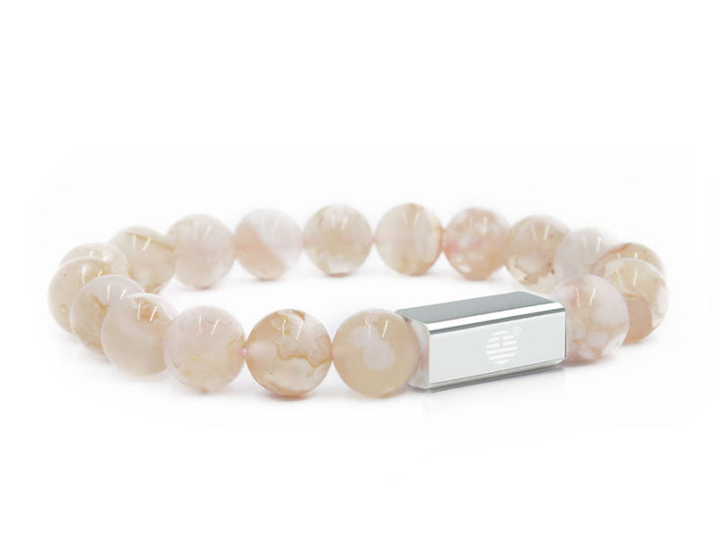 Cherry Blossom Agate-Silver