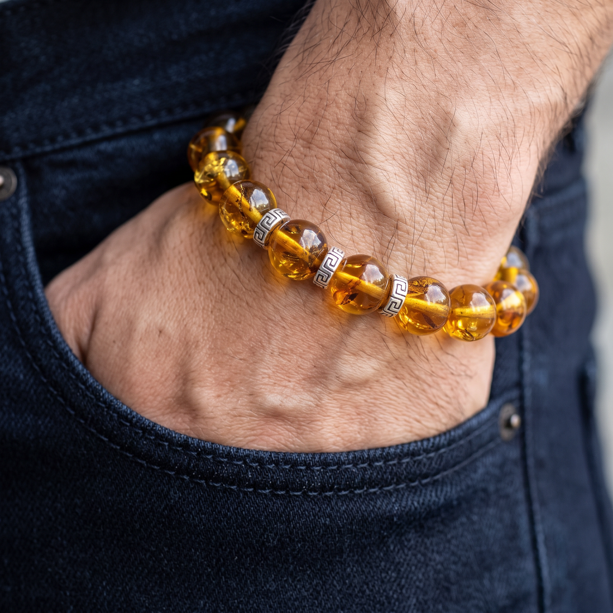 Wayfarer — Golden Amber with inclusion (RB)