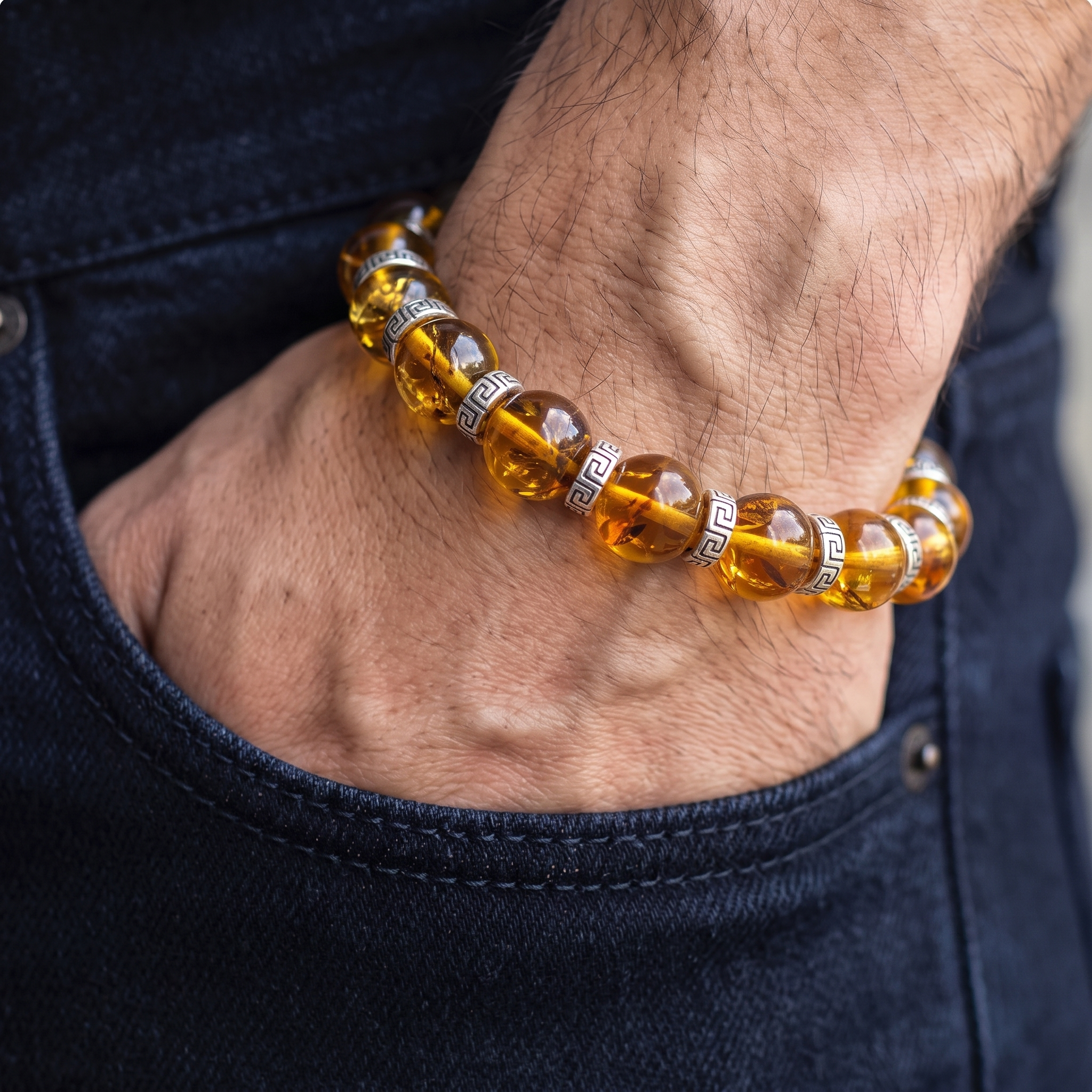 Wayfarer — Golden Amber with inclusion (RB)