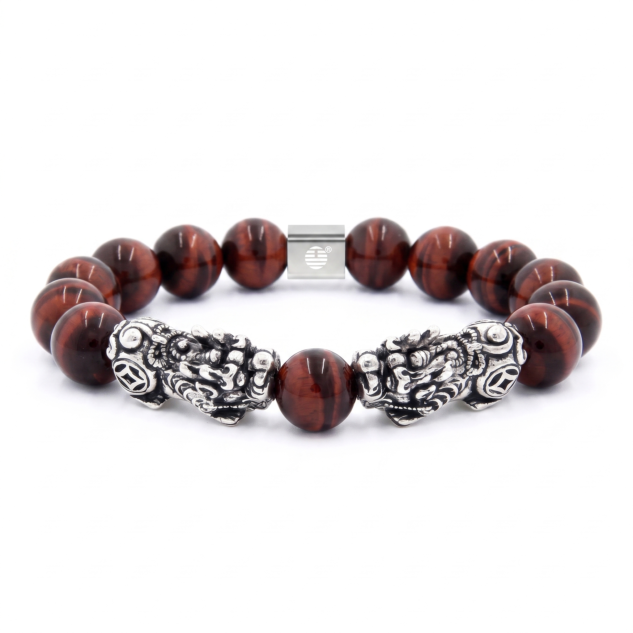 Red Tiger Eye Twin Pixiu