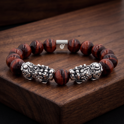 Red Tiger Eye Twin Pixiu
