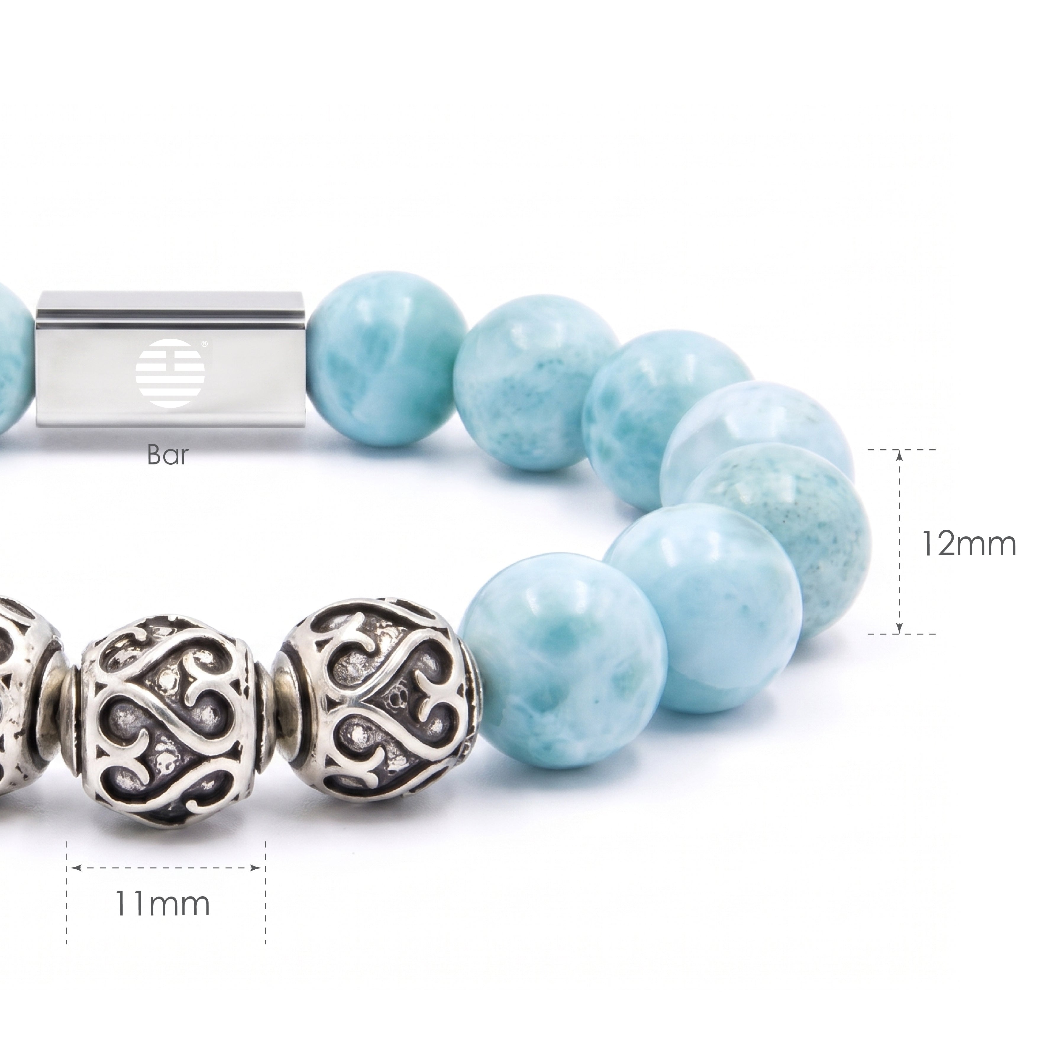 Bushido — Larimar (12mm)